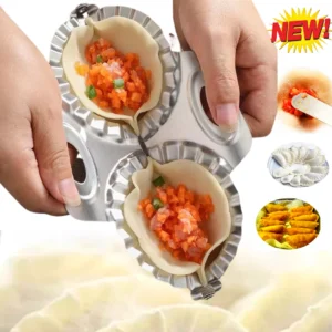 Moule à double boulettes Empanada Gyoza Puff Pie Mold Maker en acier inoxydable-